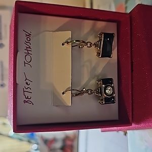 Betsey Johnson camera earrings NIB